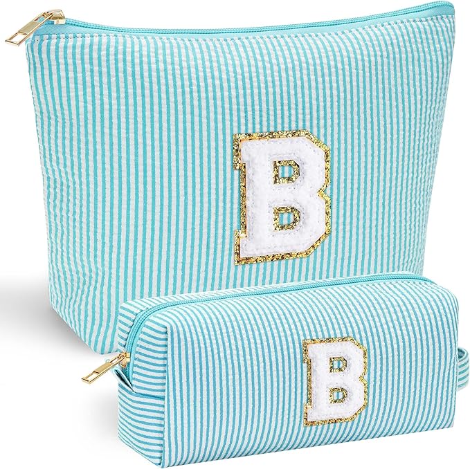 YOOLIFE Bridesmaid Gifts for Women - Cute Makeup Bag for Women Friends | Make Up Cosmetic Travel Toiletry Bag for Bride Maid Matron of honor Bridal Shower Personalized Bachelorette Gift B