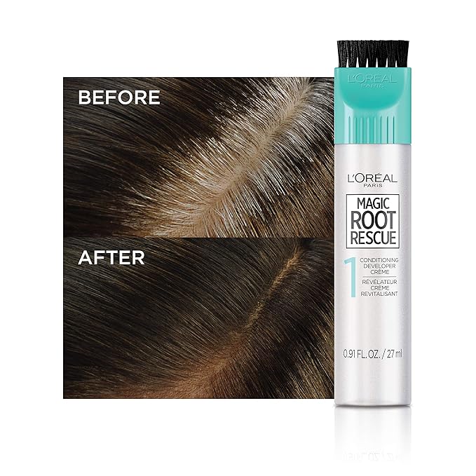 L’Oréal Paris Magic Root Permanent Hair Color, 10 Minute Hair Dye Kit to Rescue Roots with 100% Gray Hair Coverage, 4R Dark Auburn Red, 2 Pack (Packaging May Vary)