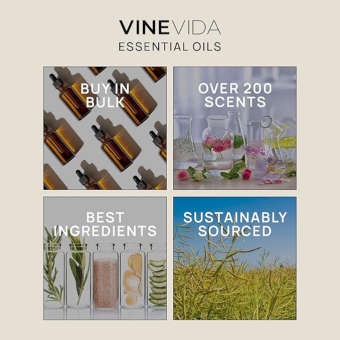 VINEVIDA Clary Sage Essential Oil - 32 oz (946.36 ml) - Undiluted - DIY Candle Scents & Soap Making - Bulk