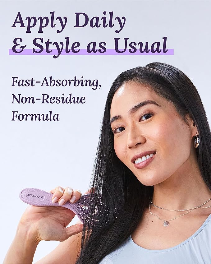 Keranique Hair Thickening Serum - Advanced Keratin-Enriched Follicle Booster Spray for Density Restoration and Fuller Growth
