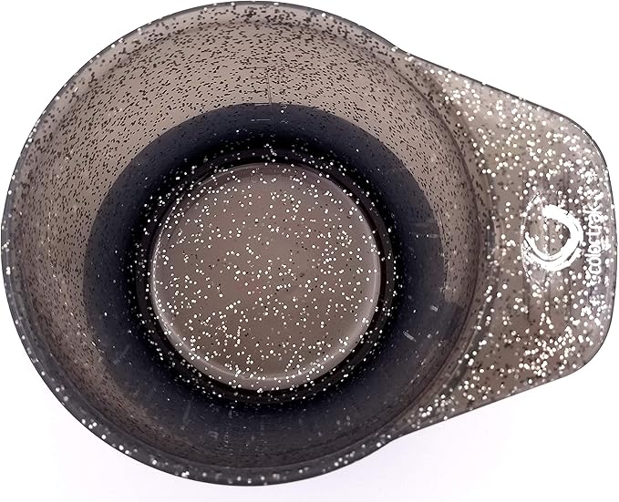 Colortrak Galaxy Glitter Bowls With Suction Cup Holder for Hair Coloring Process - Includes Removable Suction Rings for Functionality and Stability for Professionals and Stylists, 2-Pack