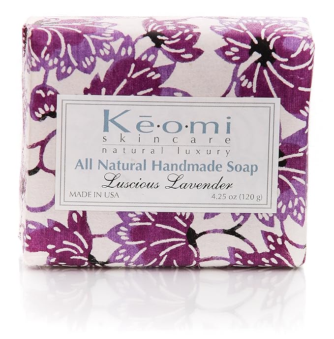 Lavender Organic Handmade Bath and Body Gift Set - by Keomi Naturals - WONDERFUL CHRISTMAS GIFT -Pamper Them with All Natural Luxury - Beautifully Packaged Ready to Give