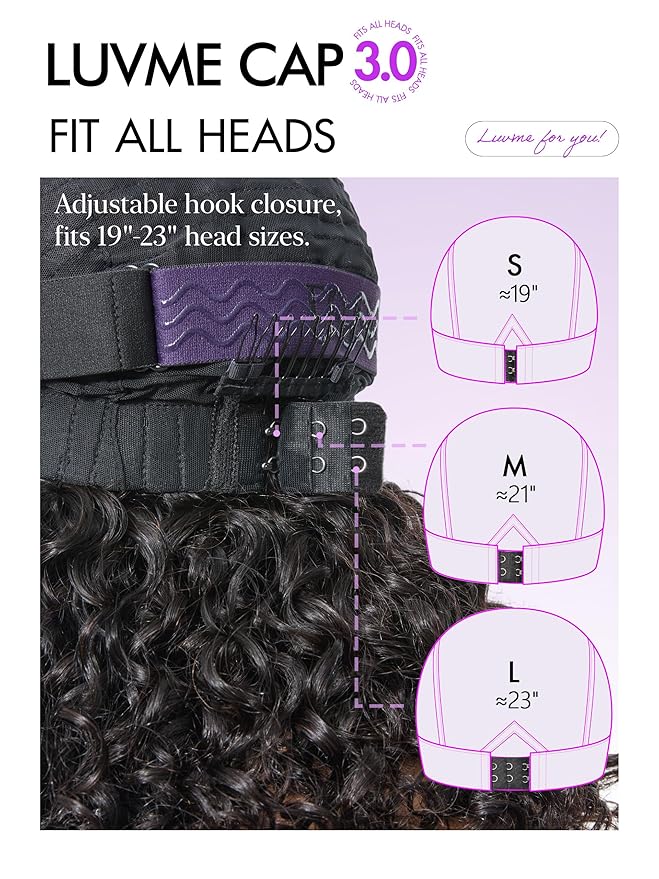 LUVME HAIR 100% Human Hair Wigs Curly Deep Wave Glueless Lace Front 16 Inches, Pre Cut Plucked Hd Lace Short Wig Ready To Go Natural Color Straight Bleached Knots Side Part Black Wigs