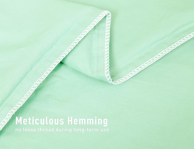 Sunflower King Pillowcases Set of 2, 100% Cotton King Pillow Cases 2, 20×40 inches Zephyr Green, Soft and Breathable