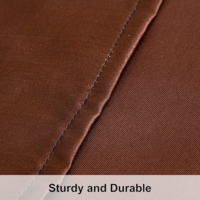 NTBAY Satin Body Pillowcase for Hair and Skin, Luxurious and Silky Pillow case with Envelope Closure, 20x54 Inches, Brown